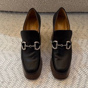 Women’s Gucci Horsebit 95 Leather Platform Loafers